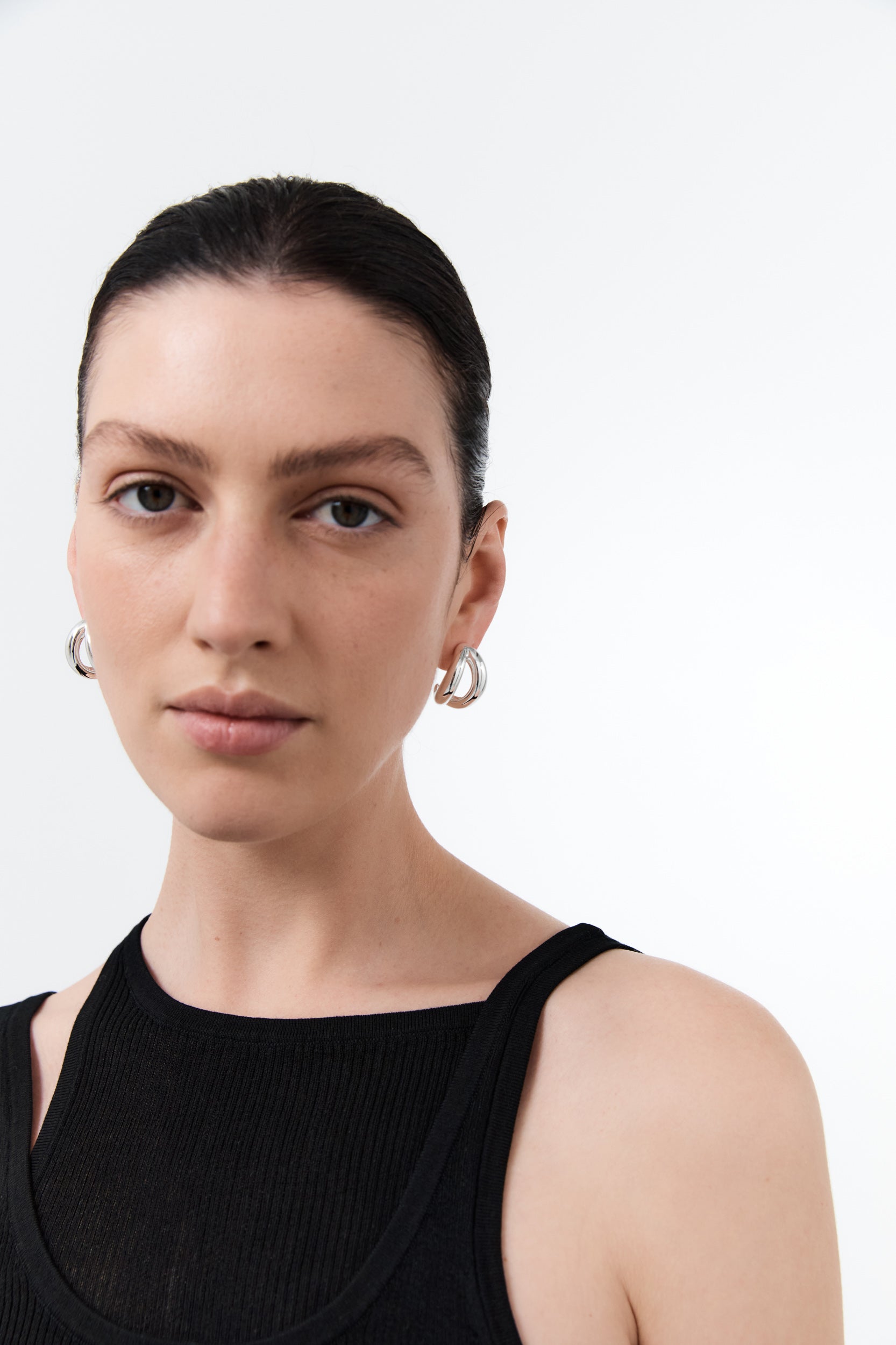 Boucles d'oreilles Via - Grandes - Argent