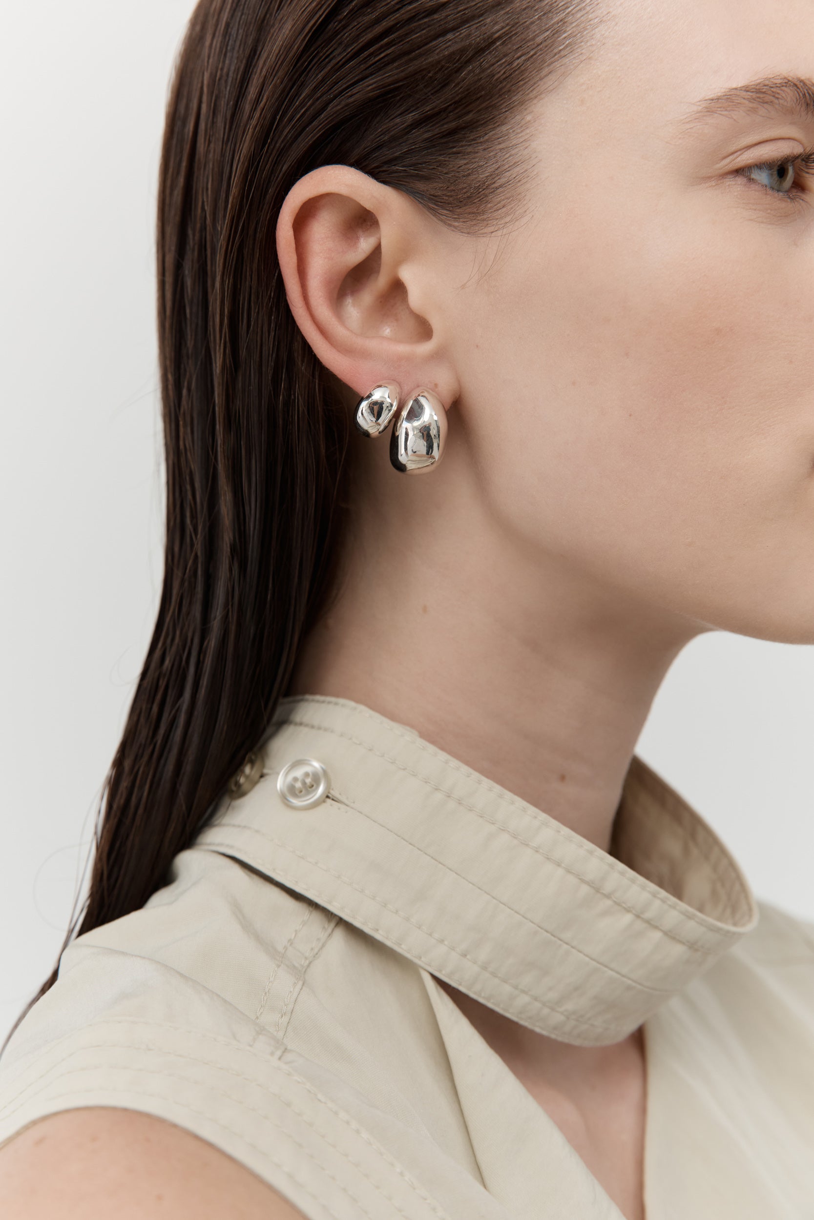 Statement Hoop Set - Silver