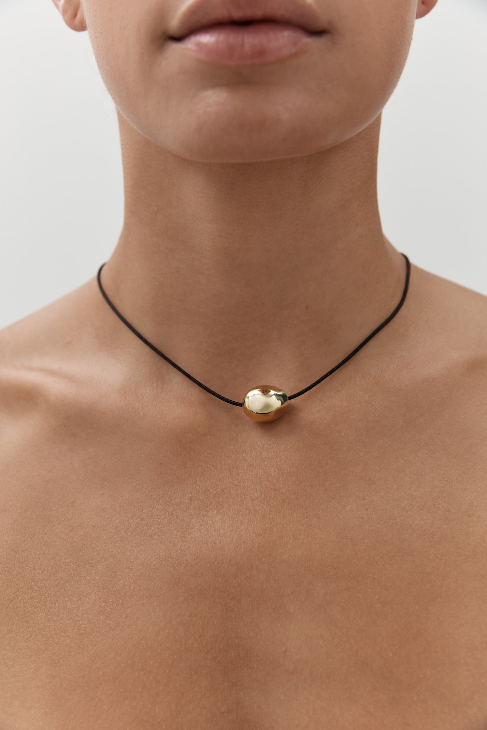 Figure Cord Necklace - Gold
