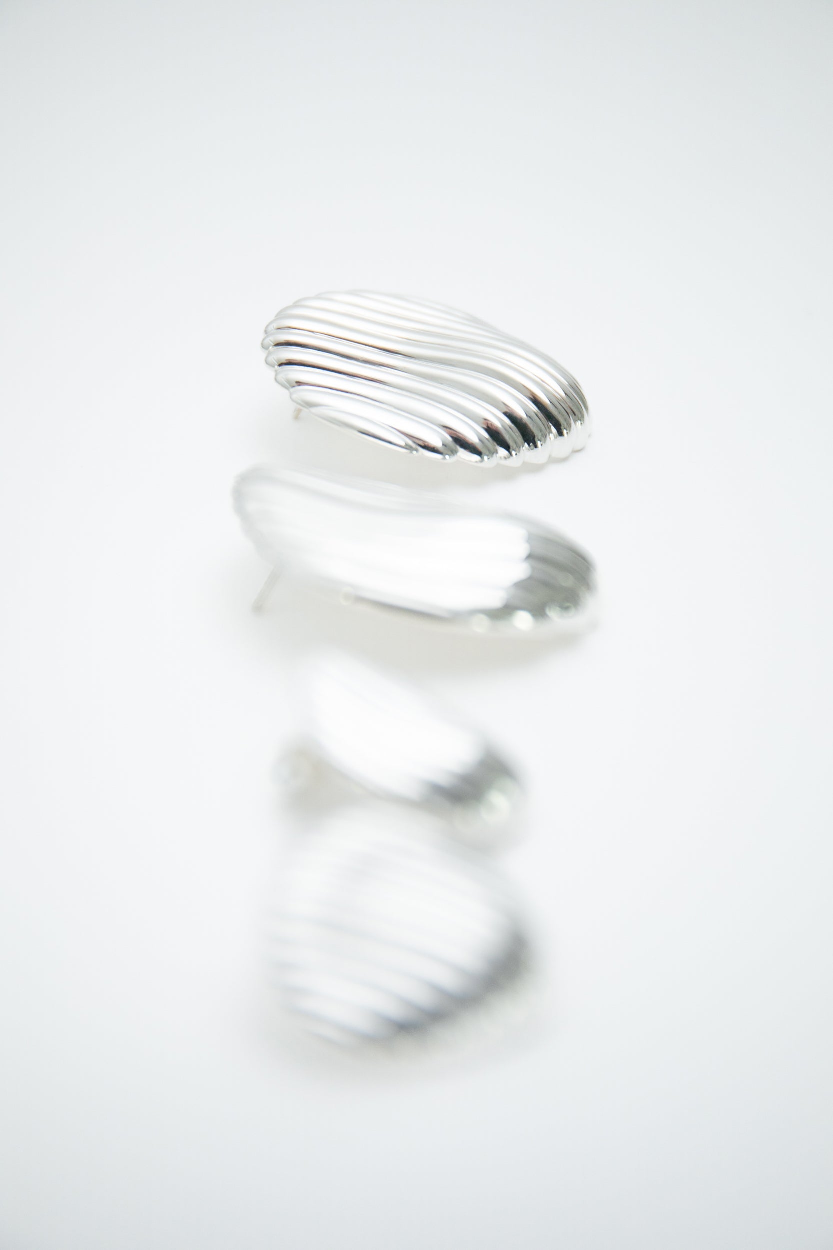 Paloma Dome Ohrringe – Groß – Silber