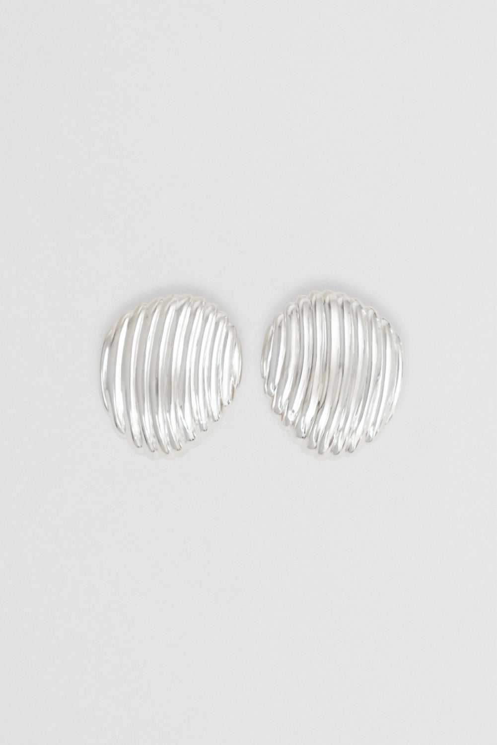 Paloma Dome Earrings - Large - Silver