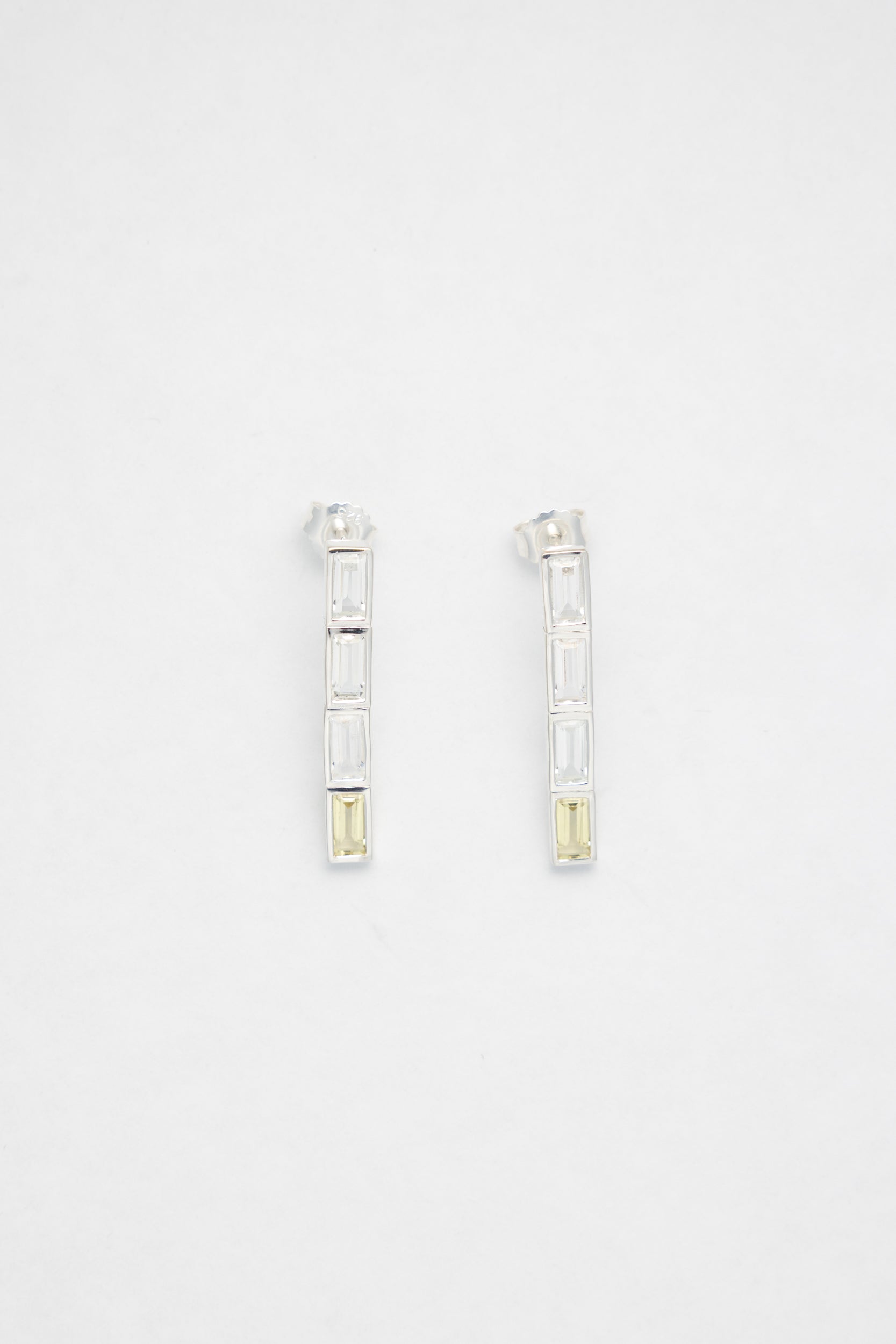 35. Gemstone Drop - Large - Silver