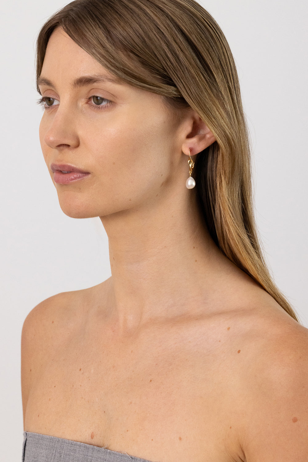 Créoles en perles sculptées - Argent