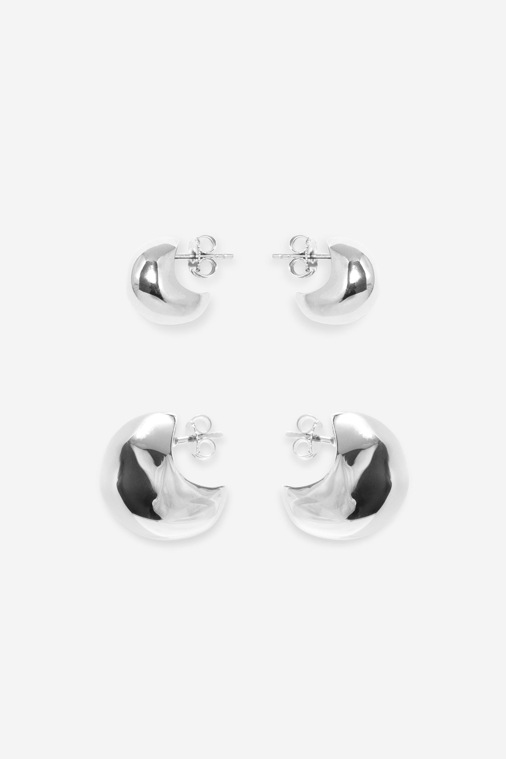 Statement Hoop Set - Silver