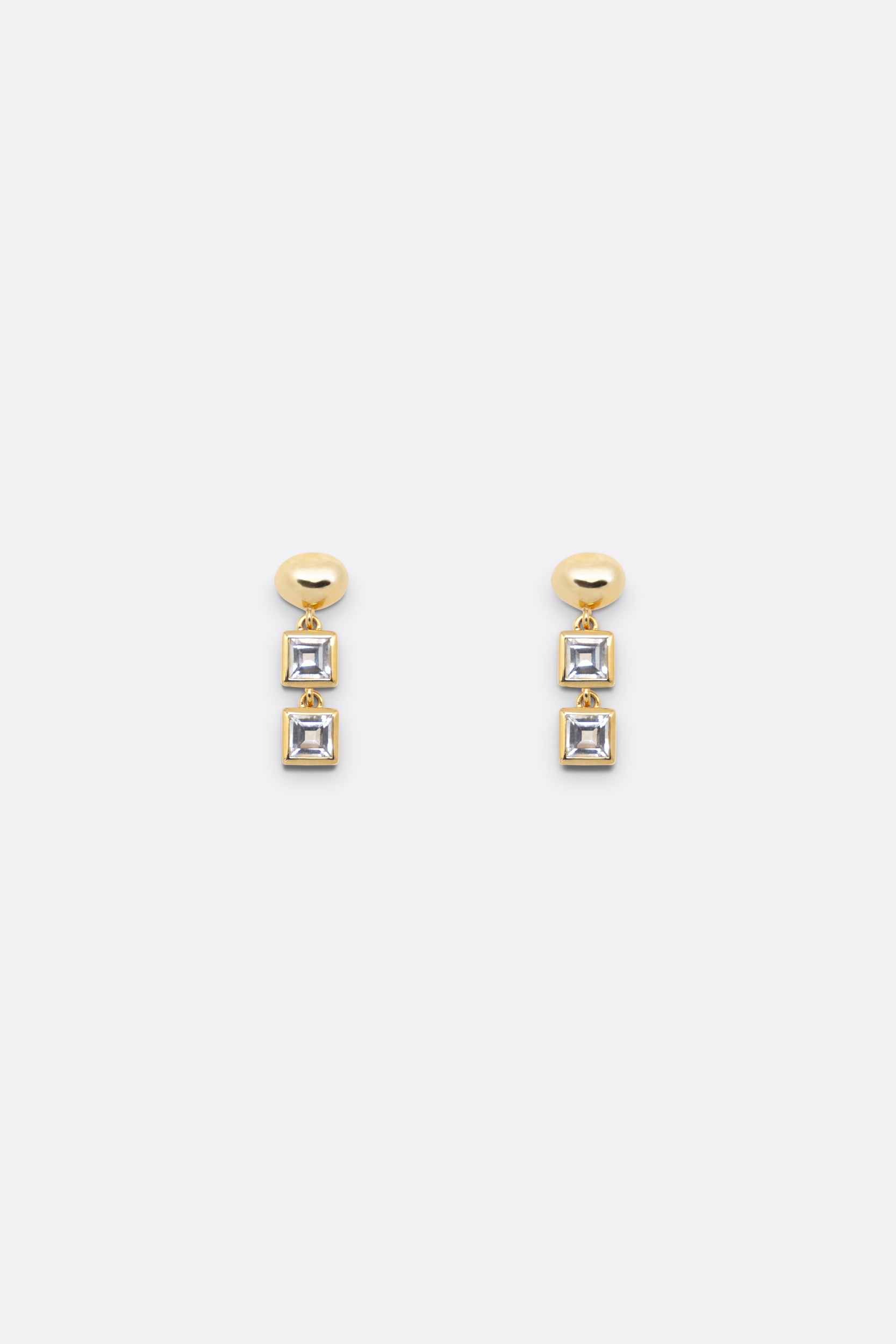 Veer Topaz Earrings - Gold
