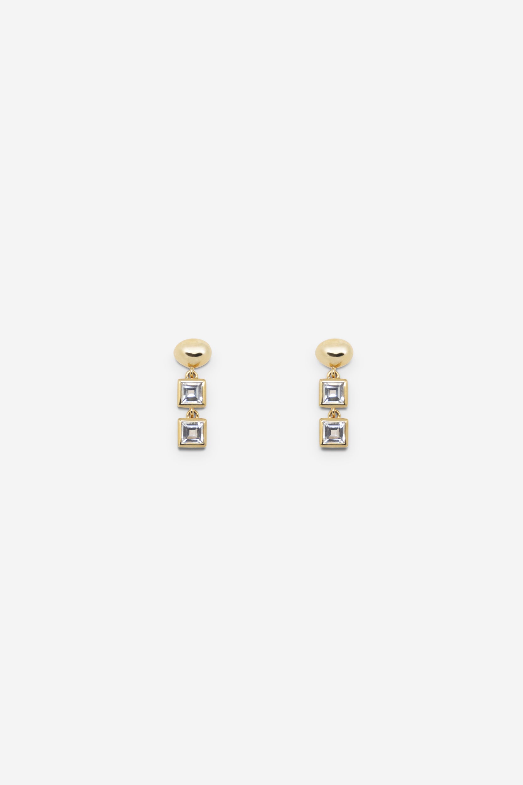 Veer Topaz Earrings - Gold