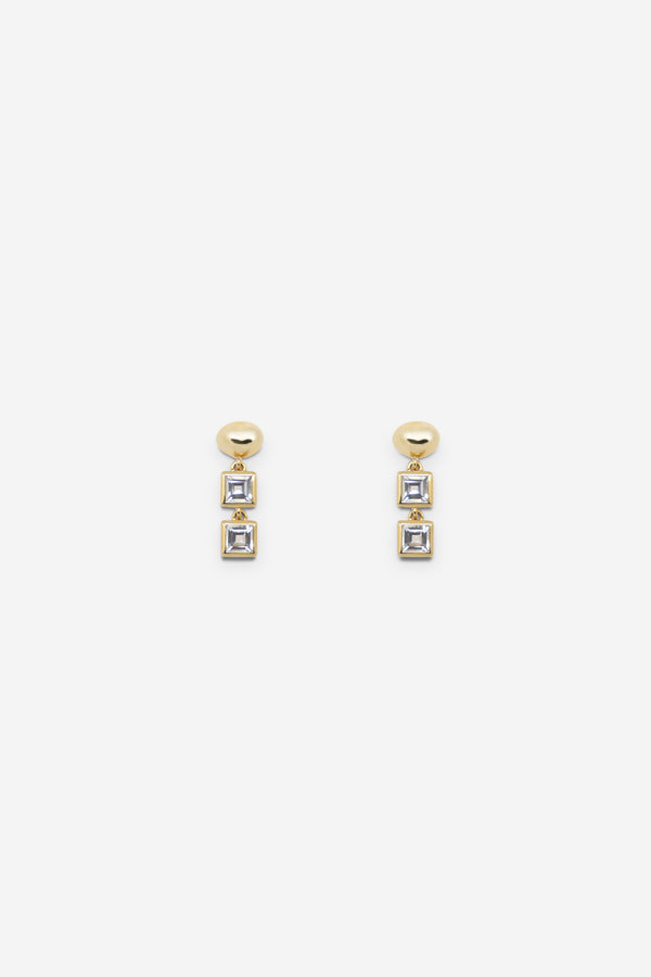 Veer Topaz Earrings - Gold