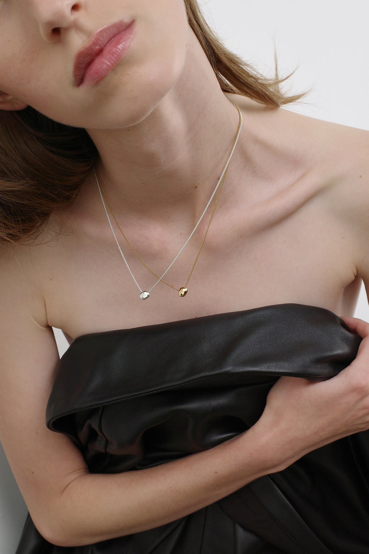 Mini Gemstone Drop Necklace - Gold